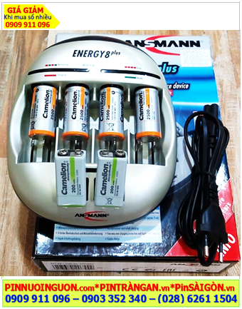Ansman Energy 8Plus, Kèm sẳn 6 Pin (4 Pin sạc Camelion NH-C2500BP2 và 2 Pin sạc Camelion NH-9V200ARBP1)